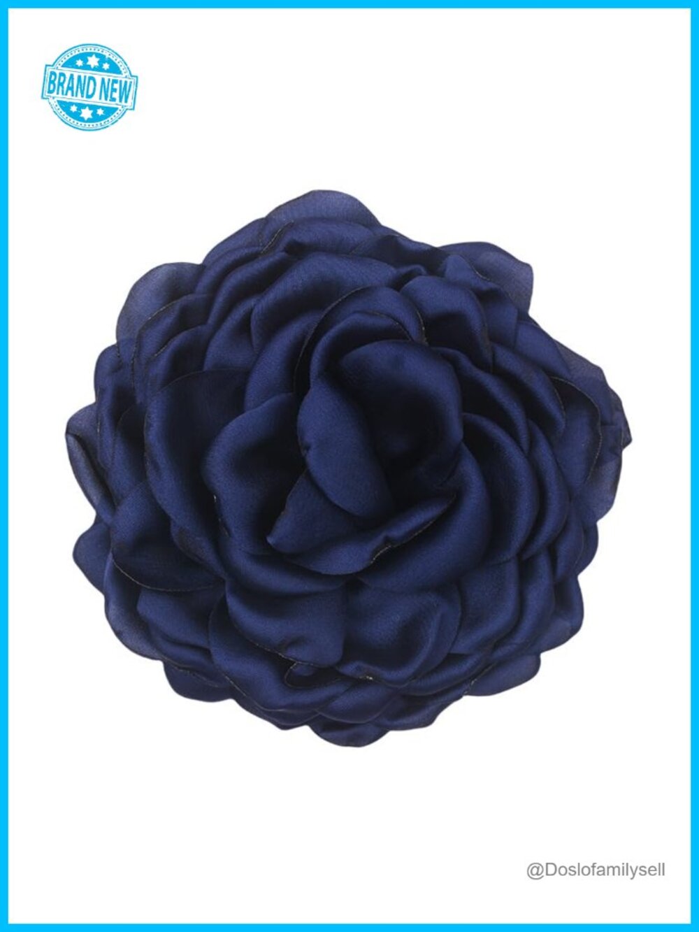 Satin Fabric Peony Flower Brooch Pin Hair Clip 2-in-1 Elegant Wedding